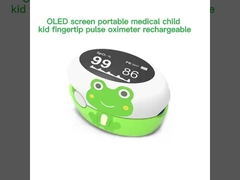 Oxímetro médico portátil del pulso de la yema del dedo de la pantalla de OLED para la batería recargable del li de los niños